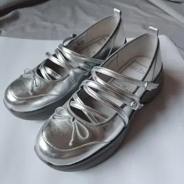 GU rokh 메리제인 슈즈 실버 로크 L 사이즈