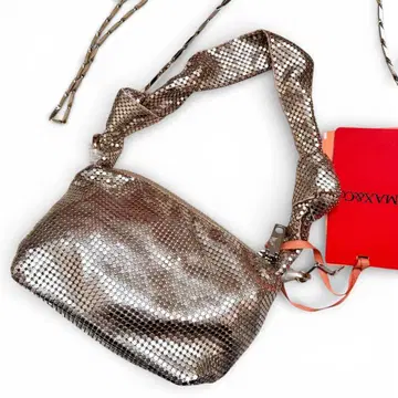 새상품 MAX&Co 2way 메탈릭 미니백 핑크 골드 체인