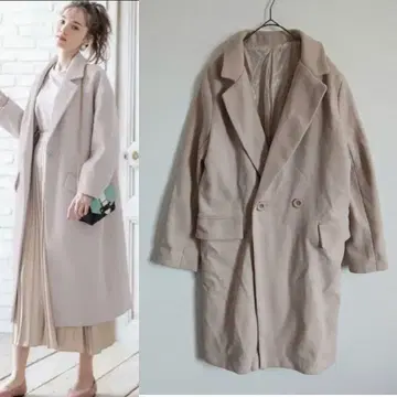 그레일 GRL 미사용 택 포함 더블 브레스트 체스터 코트