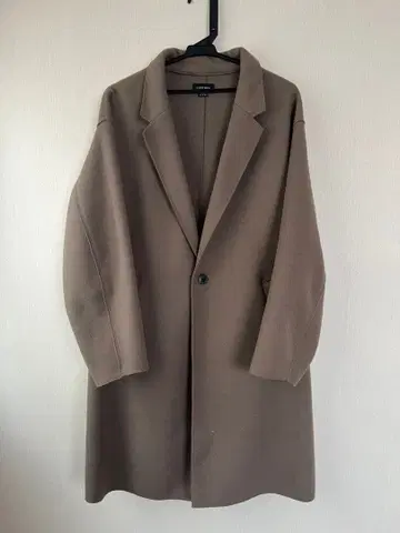 브라운 체스터 코트 롱 기장