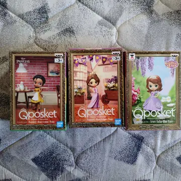 Qposket 티아나 라푼젤 소피아 피규어 세트 개봉 완료