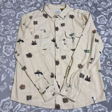 미사용 새상품!! Critical Slide 코듀로이 꽃무늬 긴팔 셔츠