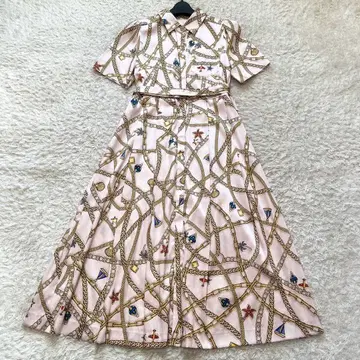 Grace Class 체인 마린 프린트 원피스 벨트