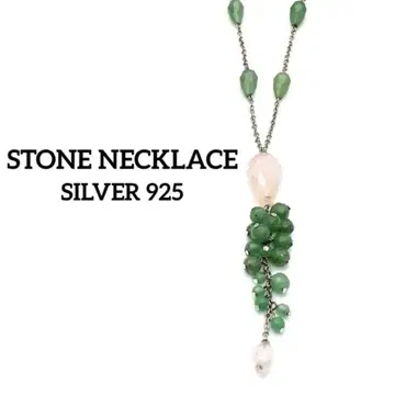 목걸이 실버 아벤츄린 로즈쿼츠