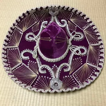 전통적인 멕시코 보라색 솜브레로