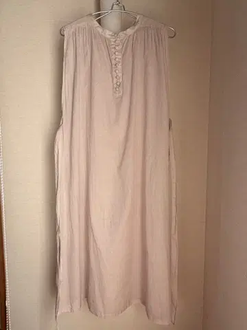 거즈 Gauze# 라미린넨코튼 슬리브리스 원피스