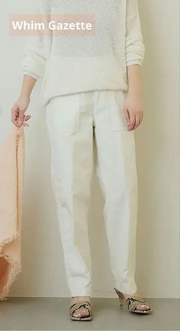 [ 새상품급 ] Whim Gazette 백 새틴 제품 염색 베이커 팬츠