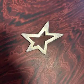 실버 925 스털링 실버 별 모양 핀 배지