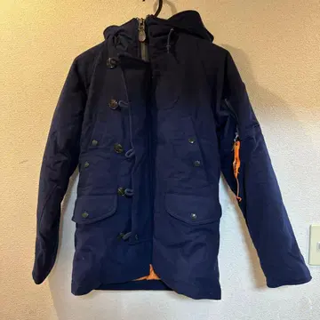 유나이티드 애로우즈 네이비 다운 더플 코트