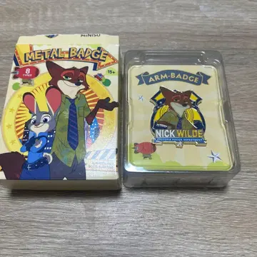 주토피아 메탈 배지 랜덤 miniso