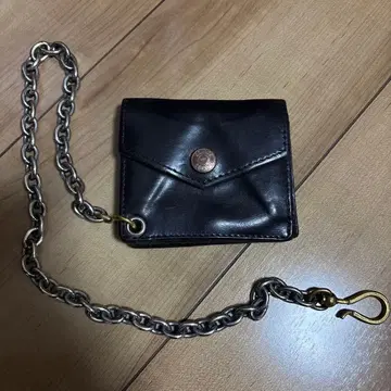 차심 샷 schott 3단 폴더형 지갑 지갑 체인 아메카지