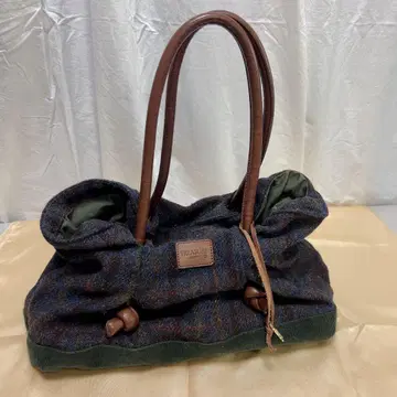 탑카피 해리스 트위드 토트백 체크 열쇠 참 겨울