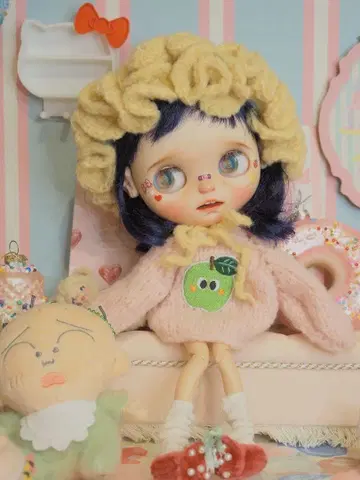 브라이스 원피스 프릴 모자 세트 네오 브라이스 아웃핏 니트