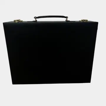 새상품급 몽블랑 아타셰 케이스 가죽 열쇠 포함 블랙 비즈니스 백