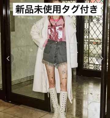 jouetie 쥬에티 에코 무스탕 라이더스 롱 코트