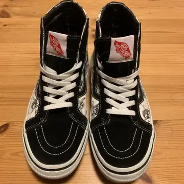 Vans Sk8-Hi 블랙 화이트 그래픽 반다나 레어 희귀