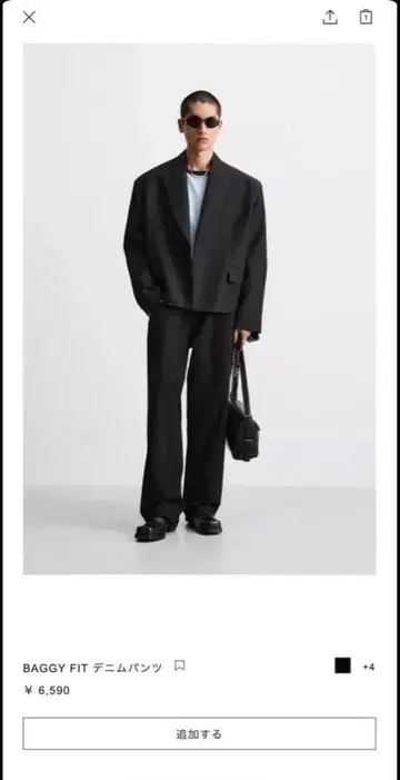 BAGGY FIT 블랙 데님 팬츠 JP31