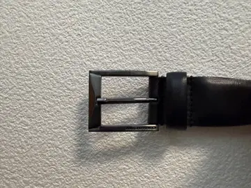 Mr. JUNKO 블랙 가죽 벨트 JUNKO KOSHINO