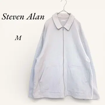 스티븐 앨런 지퍼 가디건 카라 부착 코튼 M 일본제 그레이 계열