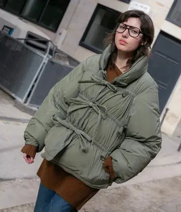 PERVEZE string multiple down jacket
