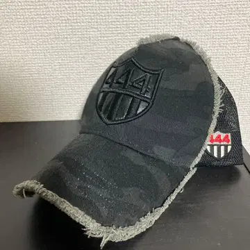코타케 요시노리 444 프린지 가공 블랙 카모플라주 캡