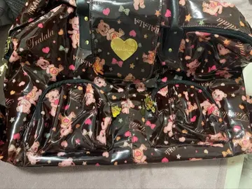 TRALALA 헤이세이 00s y2k 테디베어 프린트 보스턴 백