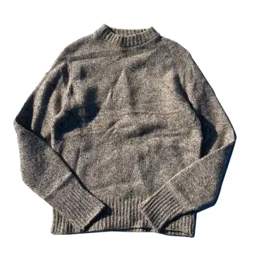 [ 90s ] LANDS' END 무지 크루넥 울 니트 베이지 M