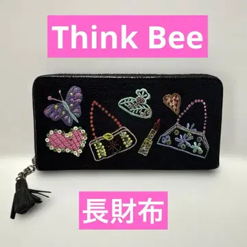 Think Bee 자수 디자인 장지갑