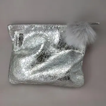 MAC 실버 메탈릭 파티 백 브러쉬 포함