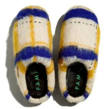 SUBU x PAMM '투명한 공기의 체크 니트' 투명한 크림 아이보리