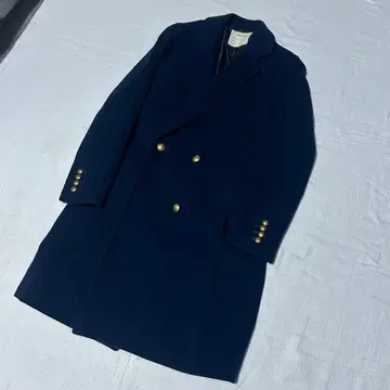 MOUSSY 체스터 코트 골드 버튼 네이비