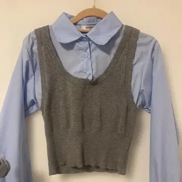 나이스 클라우프 그레이 니트 베스트