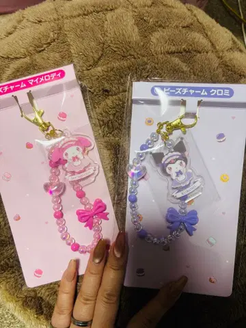 마이멜로디 제일복권 마이멜로디 쿠로미 키링 참 세트