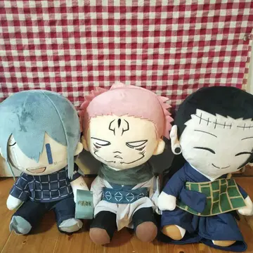 주술회전 BIG 봉제 인형 양면 스쿠나 마히토 게토 스구루 멍한 얼굴