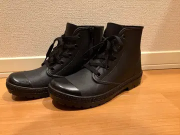 블랙 숏부츠 레인 신발