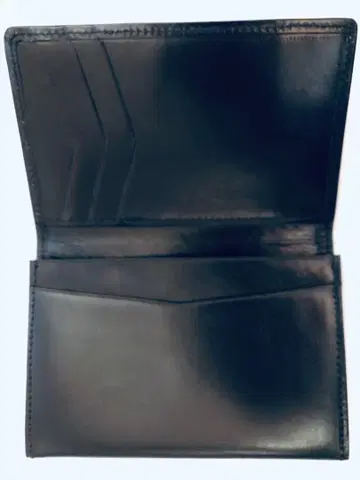 [ 미사용 새상품 ] 블랙 카프 가죽 명함지갑 카드 케이스 CREDOR