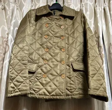 Valstar 이탈리아제 퀼팅 자켓 38 발스타 짙은 베이지 카키