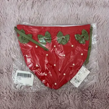 [미사용 새상품] 메종 드 플뢰르 딸기 복조리 파우치 스트로베리 빨간색