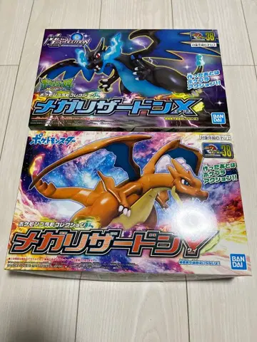 포켓플라 메가 리자몽 X Y 세트 포켓몬 반다이 프라모델