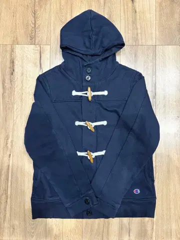 챔피온 챔피온 더플 코트 스타일 후드티 L 네이비
