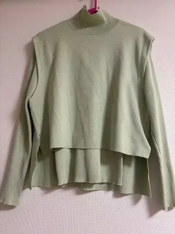 [ 중고 ] 코코딜 니트 베스트 앙상블 세트 그린