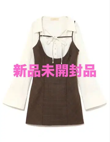 미개봉 새상품 andmary Betty layered check 원피스