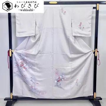 츠케사게 고급스러운 꽃 무늬 그라데이션 백매화색 시치케이트 K-4089