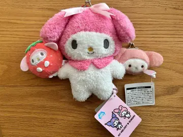 마이멜로디 리본 가마구치 파우치 후르츠 인형옷 마스코트 밀키 보아