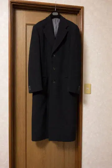 90s giorgio armani 체스터 코트 블랙