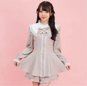 Secret Honey 빅 칼라 셋업 핑크