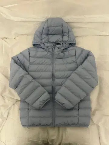 UNIQLO 퍼프 테크 워셔블 후드티 라이트 블루