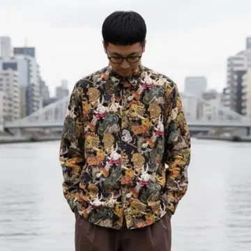 graniph 그라니프 이시쿠로 아야코 긴팔 셔츠 십이지 올 패턴 L