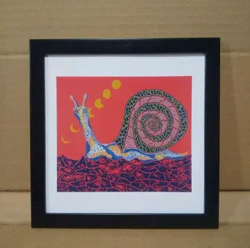 쿠사마 야요이 키리누키 (20 x 20 프레임 포함) 달팽이