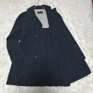 투모로우랜드 체스터 코트 스탠 칼라 네이비 46 사이즈